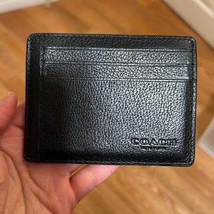 Coach leather card holder
